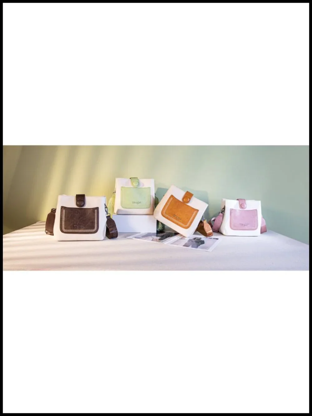 Faux Leather Crossbody Bag with Detachable Strap, Small Shoulder Purse for Women